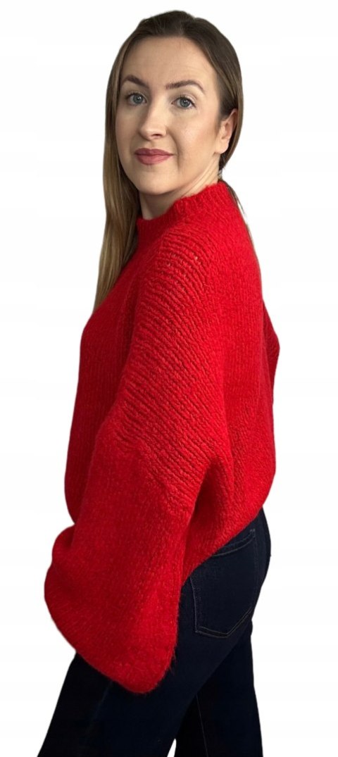 sweter CLOUDY czerwony widok z boku