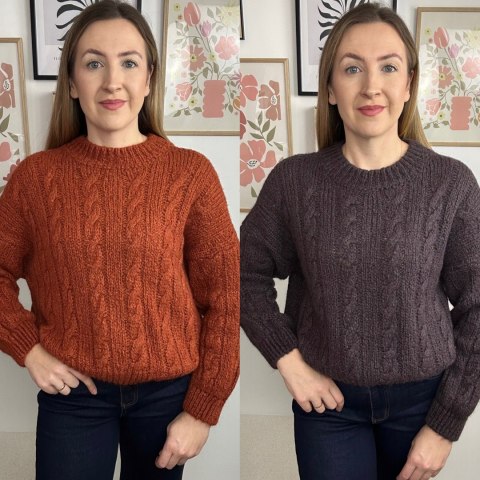 swetry warkoczowe porównanie kolorów