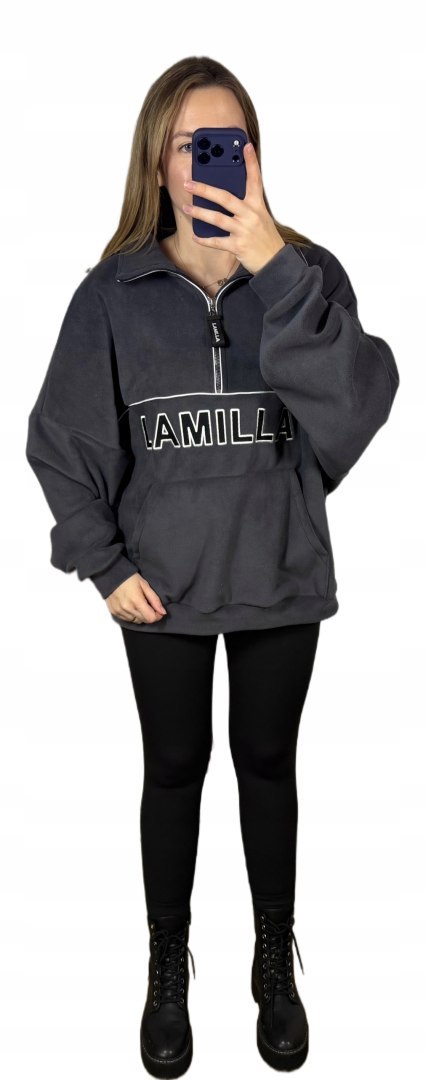 szara bluza polarowa oversize LA MILLA ASPEN na co dzień