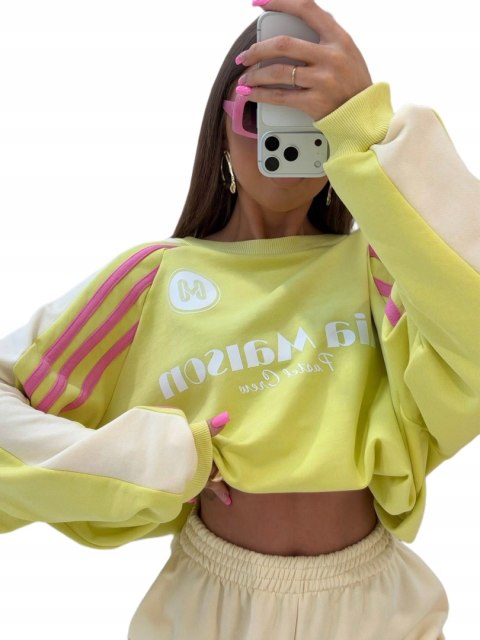 spodnie dresowe kremowe wysoki stan bawełna