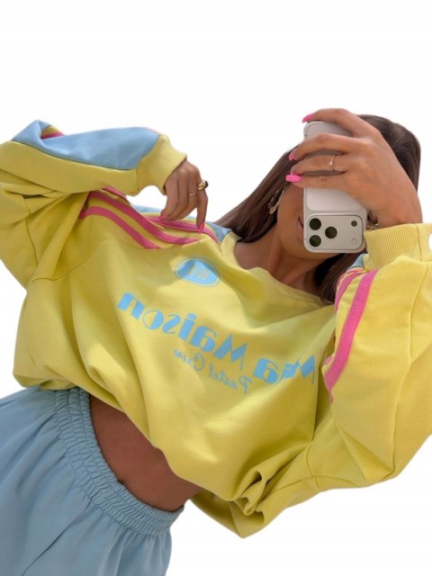 dres bawełniany Mia Maison pastel crew styl sportowy premium