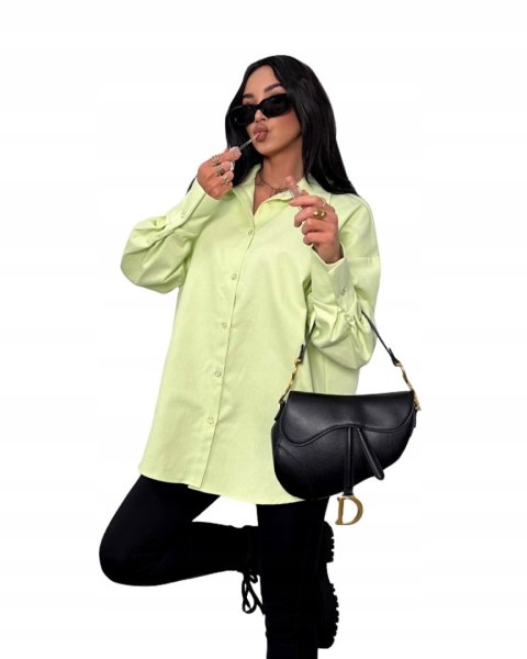 Koszula katana oversize limonkowa LA MILLA CLUB – przód