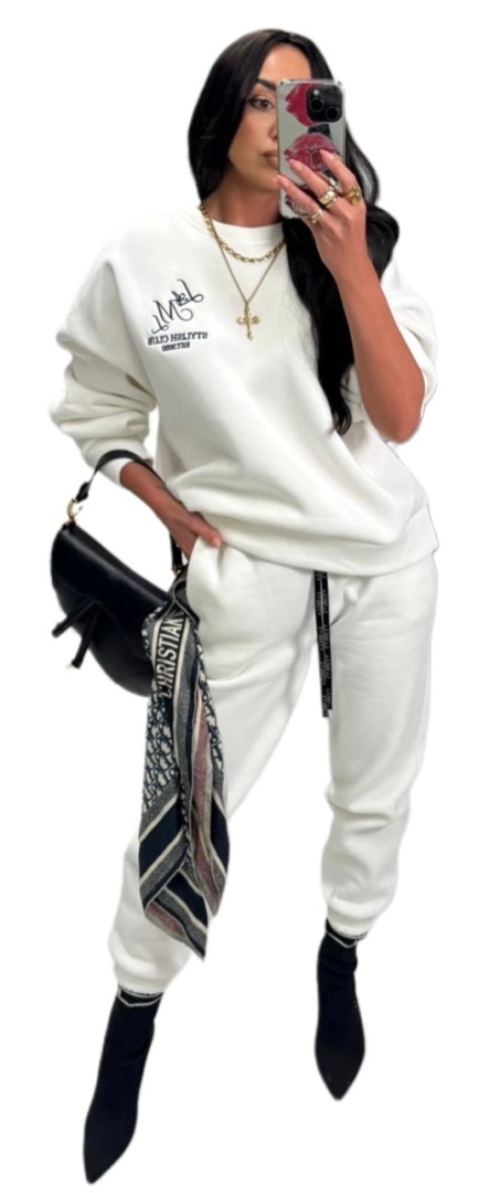 biała bluza oversize la milla damska stylizacja casual