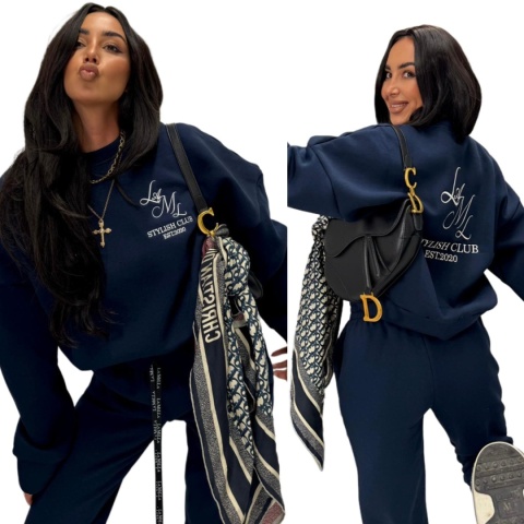 bluza oversize la milla stylish club damska bawełniana z haftem