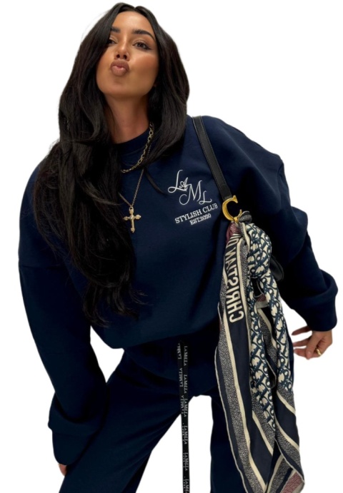 bluza luźna z haftem stylish club la milla