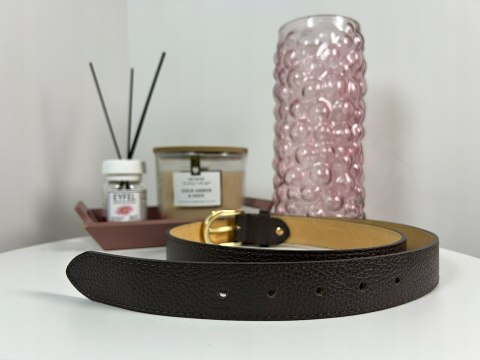 pasek skórzany brązowy made in italy vera pelle