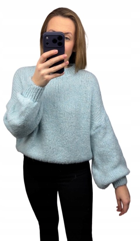 sweter chmurka błękitny Made in Italy