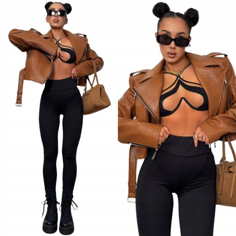 Czarne legginsy z przeszyciami elastyczne modelujące La Milla M