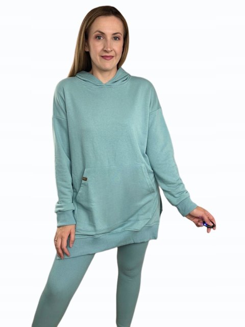Komplet dresowy luźna bluza legginsy rozcięcia bawełna Aszmi Style S M L Komplet dresowy luźna bluza legginsy rozcięcia bawełna Aszmi Style S M L
