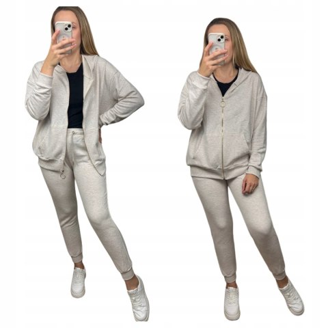 Komplet dresowy rozpinana luźna bluza dresy kaptur Aszmi Style S M L Komplet dresowy rozpinana luźna bluza dresy kaptur Aszmi Style S M L