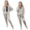 Komplet dresowy rozpinana luźna bluza dresy kaptur Aszmi Style S M L