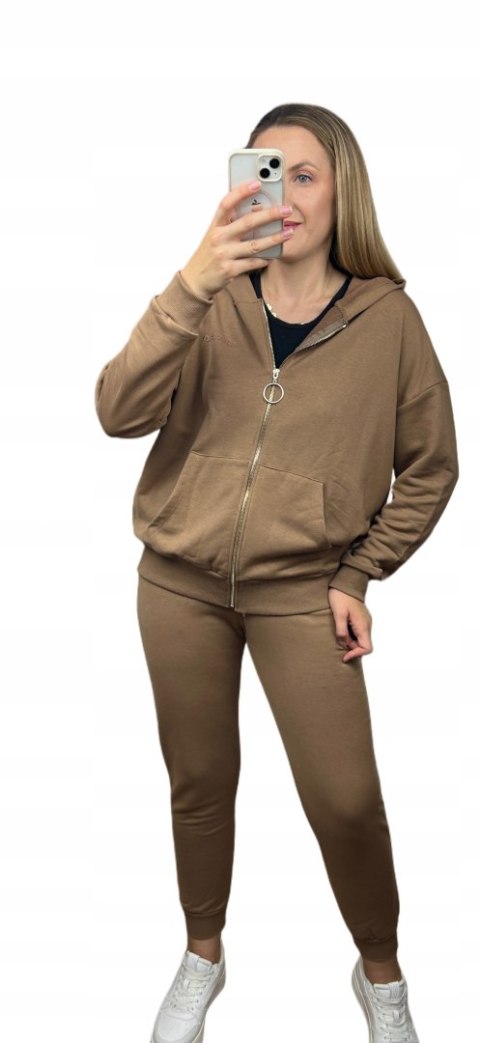 Komplet dresowy rozpinana luźna bluza dresy kaptur Aszmi Style S M L Komplet dresowy rozpinana luźna bluza dresy kaptur Aszmi Style S M L