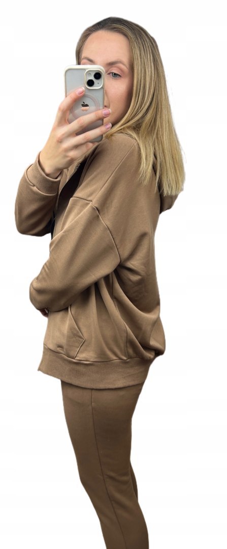 Komplet dresowy rozpinana luźna bluza dresy kaptur Aszmi Style S M L Komplet dresowy rozpinana luźna bluza dresy kaptur Aszmi Style S M L