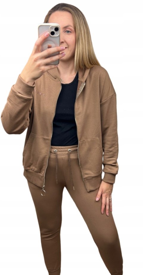 Komplet dresowy rozpinana luźna bluza dresy kaptur Aszmi Style S M L Komplet dresowy rozpinana luźna bluza dresy kaptur Aszmi Style S M L