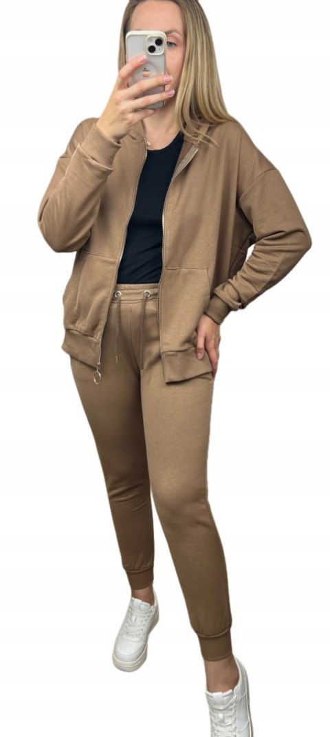 Komplet dresowy rozpinana luźna bluza dresy kaptur Aszmi Style S M L Komplet dresowy rozpinana luźna bluza dresy kaptur Aszmi Style S M L