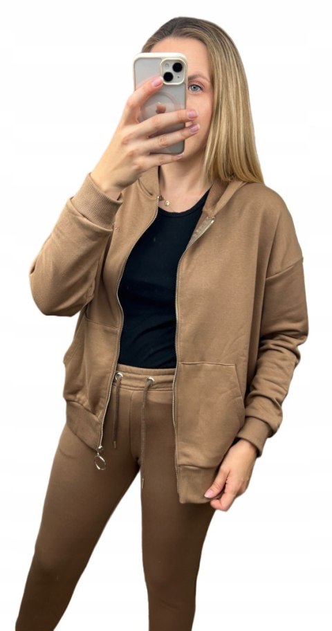 Komplet dresowy rozpinana luźna bluza dresy kaptur Aszmi Style S M L Komplet dresowy rozpinana luźna bluza dresy kaptur Aszmi Style S M L