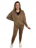 Komplet dresowy rozpinana luźna bluza dresy kaptur Aszmi Style S M L