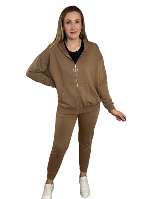 Komplet dresowy rozpinana luźna bluza dresy kaptur Aszmi Style S M L Komplet dresowy rozpinana luźna bluza dresy kaptur Aszmi Style S M L