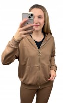 Komplet dresowy rozpinana luźna bluza dresy kaptur Aszmi Style S M L