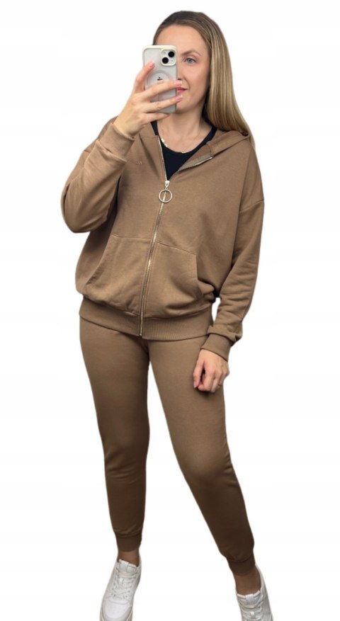 Komplet dresowy rozpinana luźna bluza dresy kaptur Aszmi Style S M L Komplet dresowy rozpinana luźna bluza dresy kaptur Aszmi Style S M L