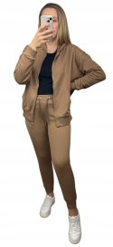 Komplet dresowy rozpinana luźna bluza dresy kaptur Aszmi Style S M L