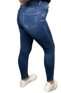 Spodnie jeansowe jeansy wysoki stan ciemne granatowe push-up Goodies S 36