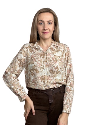 Wzorzysta koszula 100% wiskoza luźna oversize wiskozowa S M L Moonlight