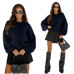 Sweter oversize luźny szerokie rękawy wełna Me Gusta S M L