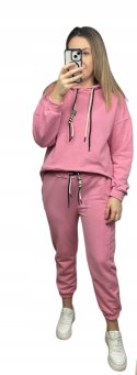 Komplet dresowy dres luźny bawełniany bawełna bluza kaptur Azara S M L