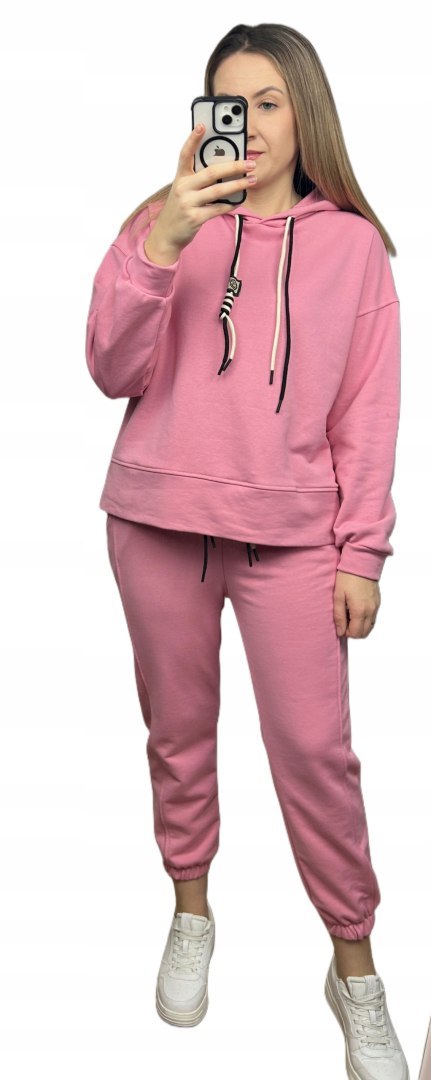 Komplet dresowy dres luźny bawełniany bawełna bluza kaptur Azara S M L Komplet dresowy dres luźny bawełniany bawełna bluza kaptur Azara S M L