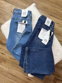 Spodnie jeansowe damskie wide leg niebieskie długa nogawka Goodies S