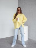 Luźna bluza oversize bawełniana żółta bananowa MUCHA Me Gusta